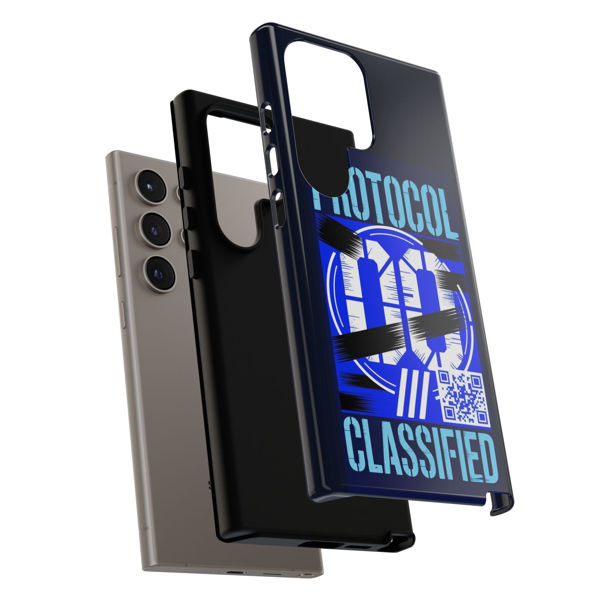 CipherCore Redacted Dual-Layer Phone Case | Digital-Era Identity Accessory
