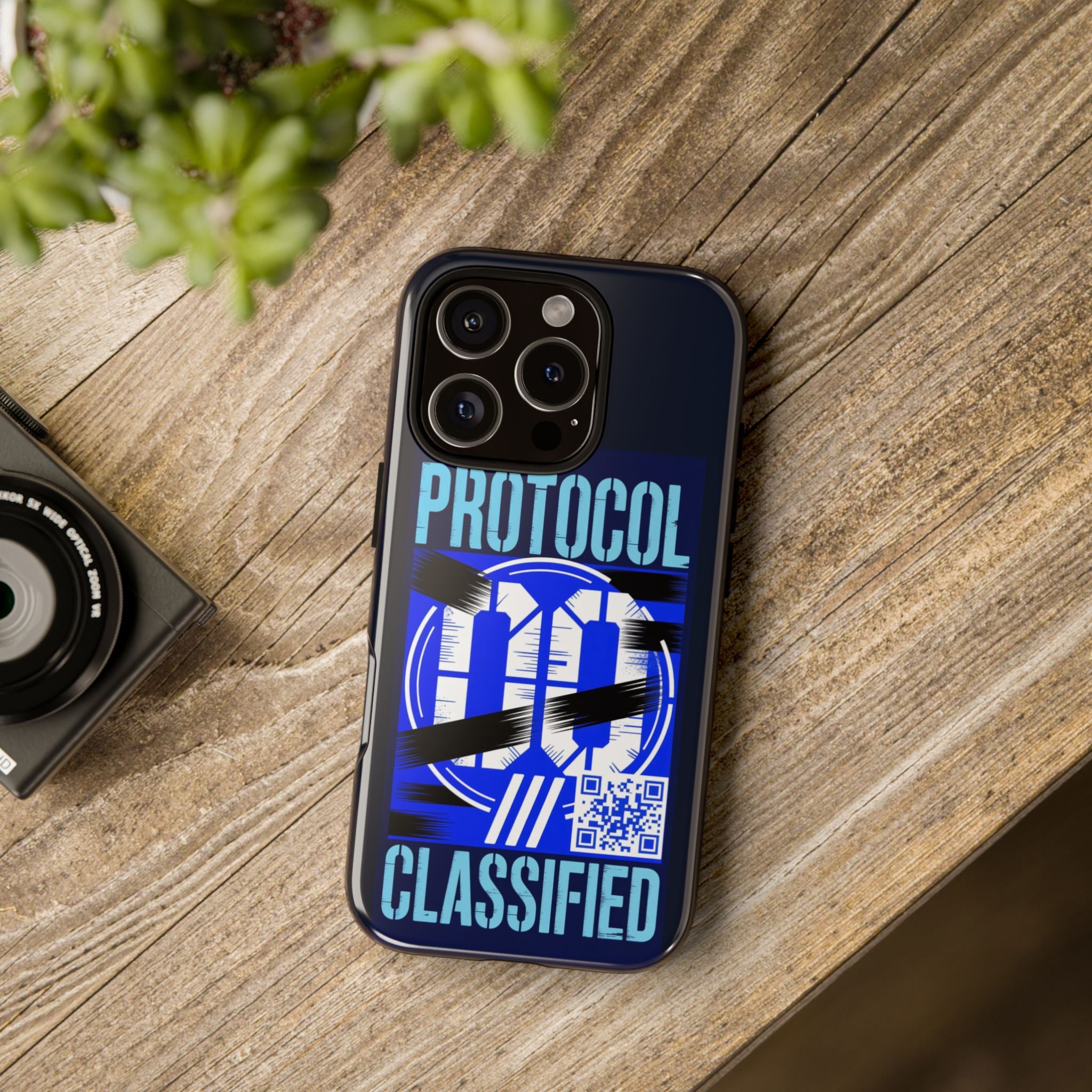 CipherCore Redacted Dual-Layer Phone Case | Digital-Era Identity Accessory