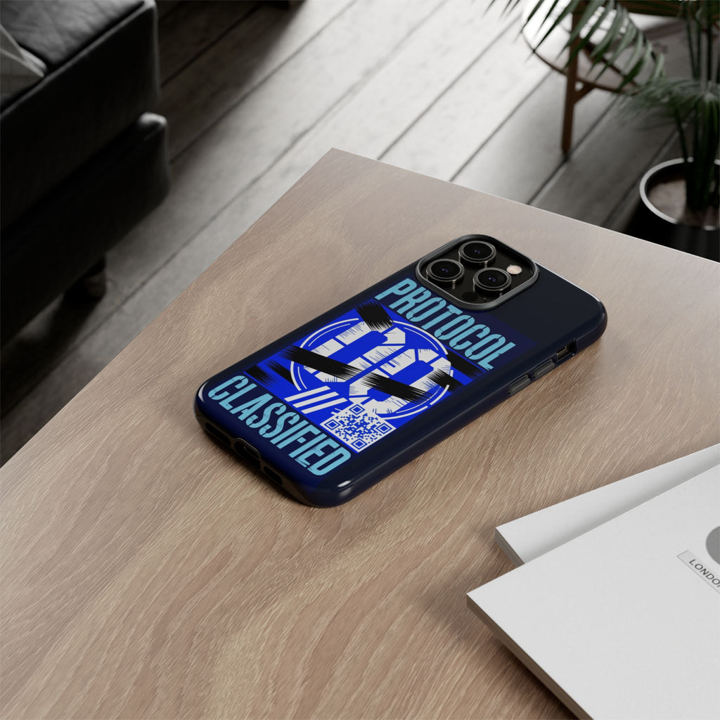 CipherCore Redacted Dual-Layer Phone Case | Digital-Era Identity Accessory