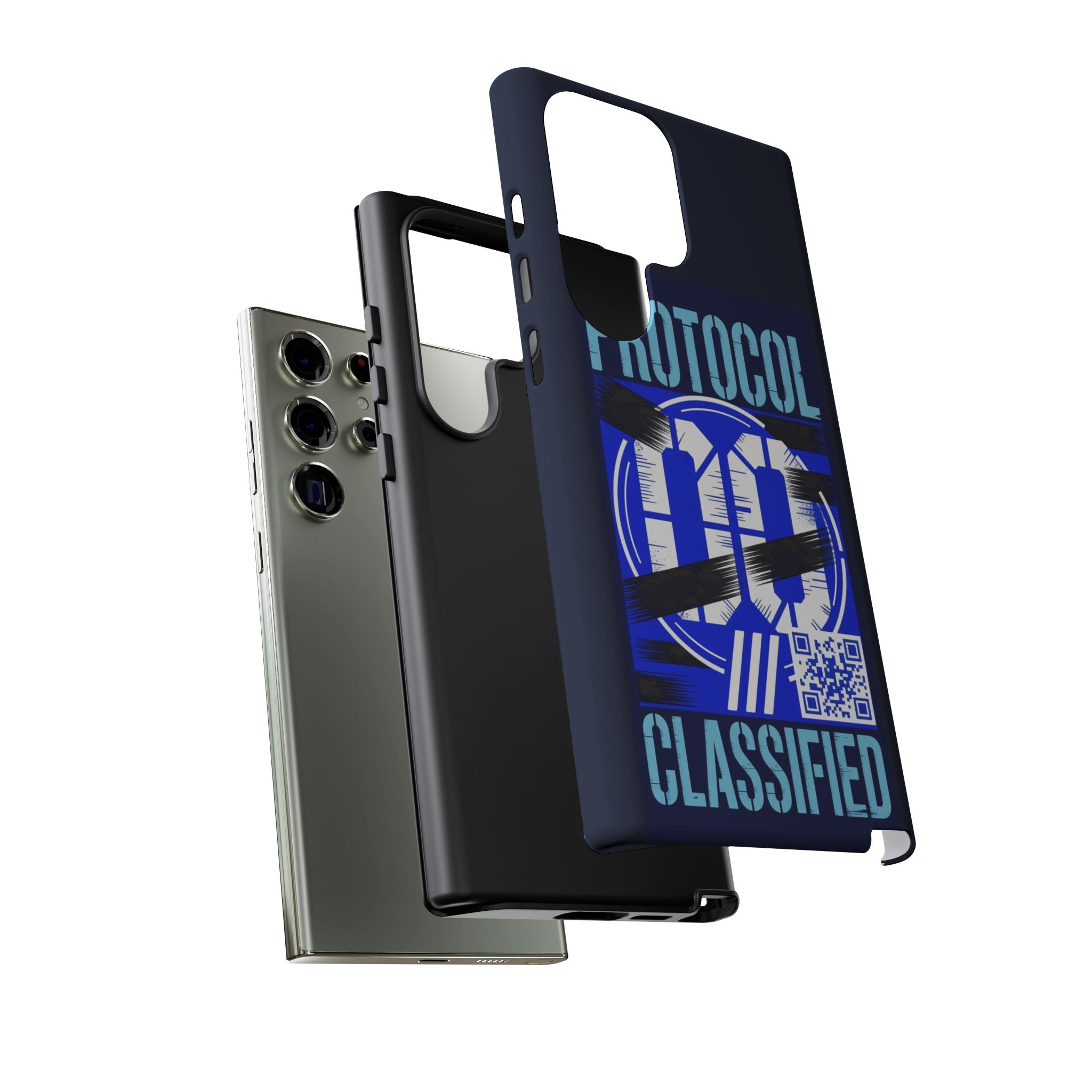 CipherCore Redacted Dual-Layer Phone Case | Digital-Era Identity Accessory