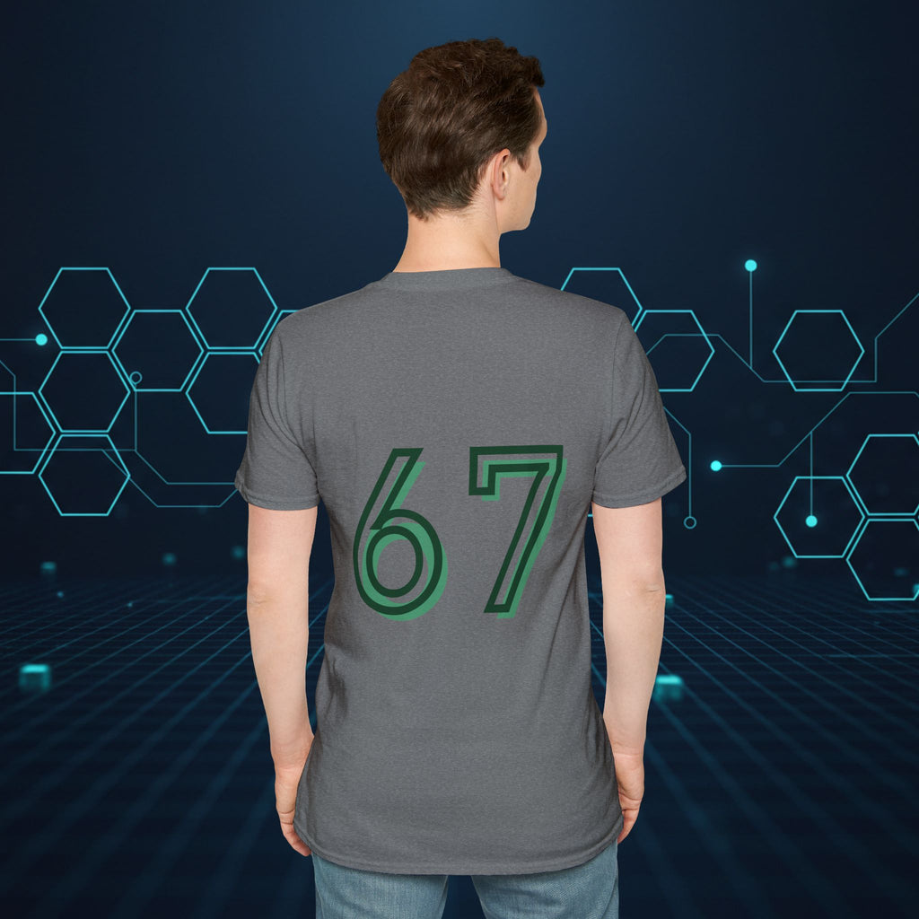 CipherCore 67 Retro Athletic Graphic Tee | Digital-Era Identity Wear