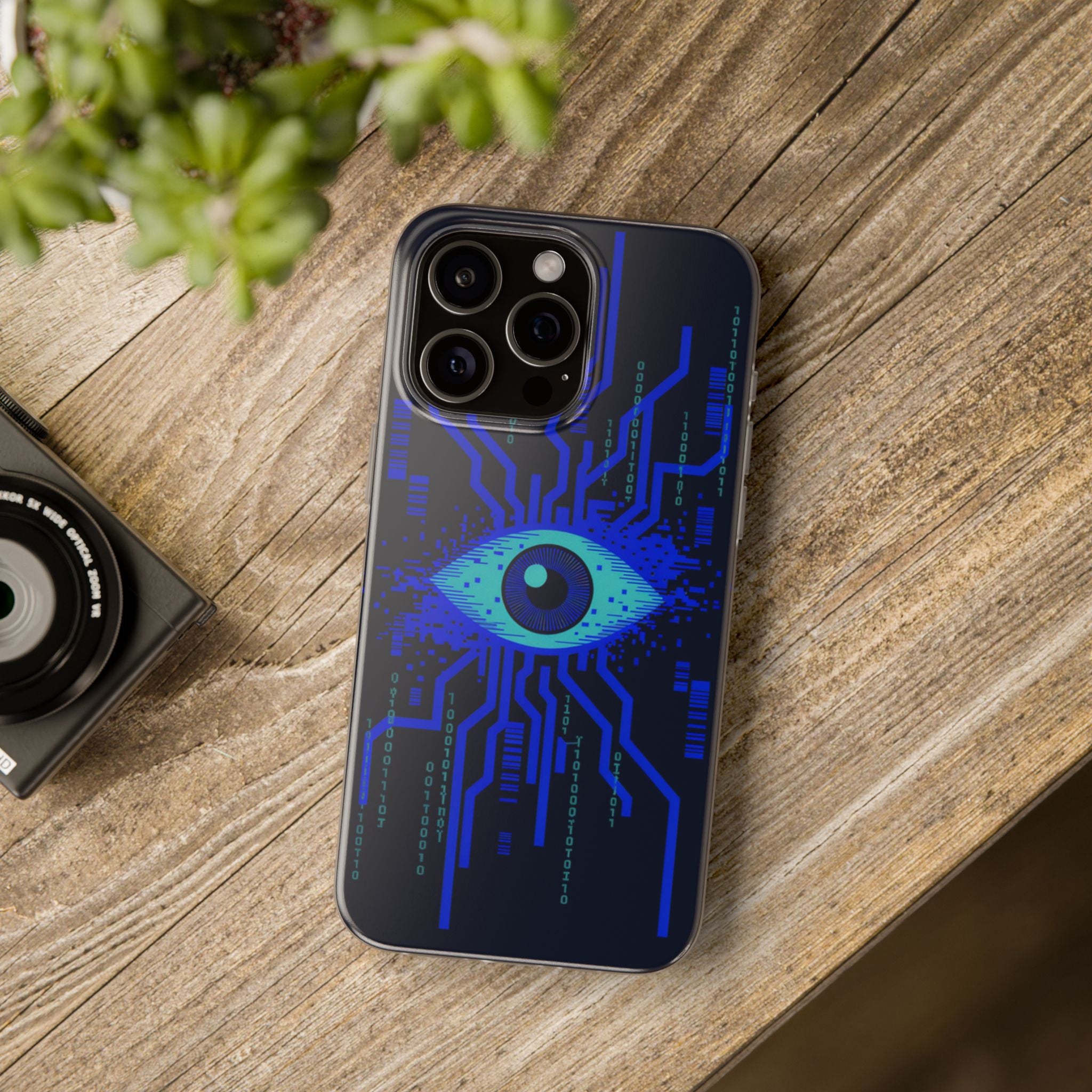 CipherCore Retinal Scan Flexi Phone Case | Digital-Era Identity Accessory