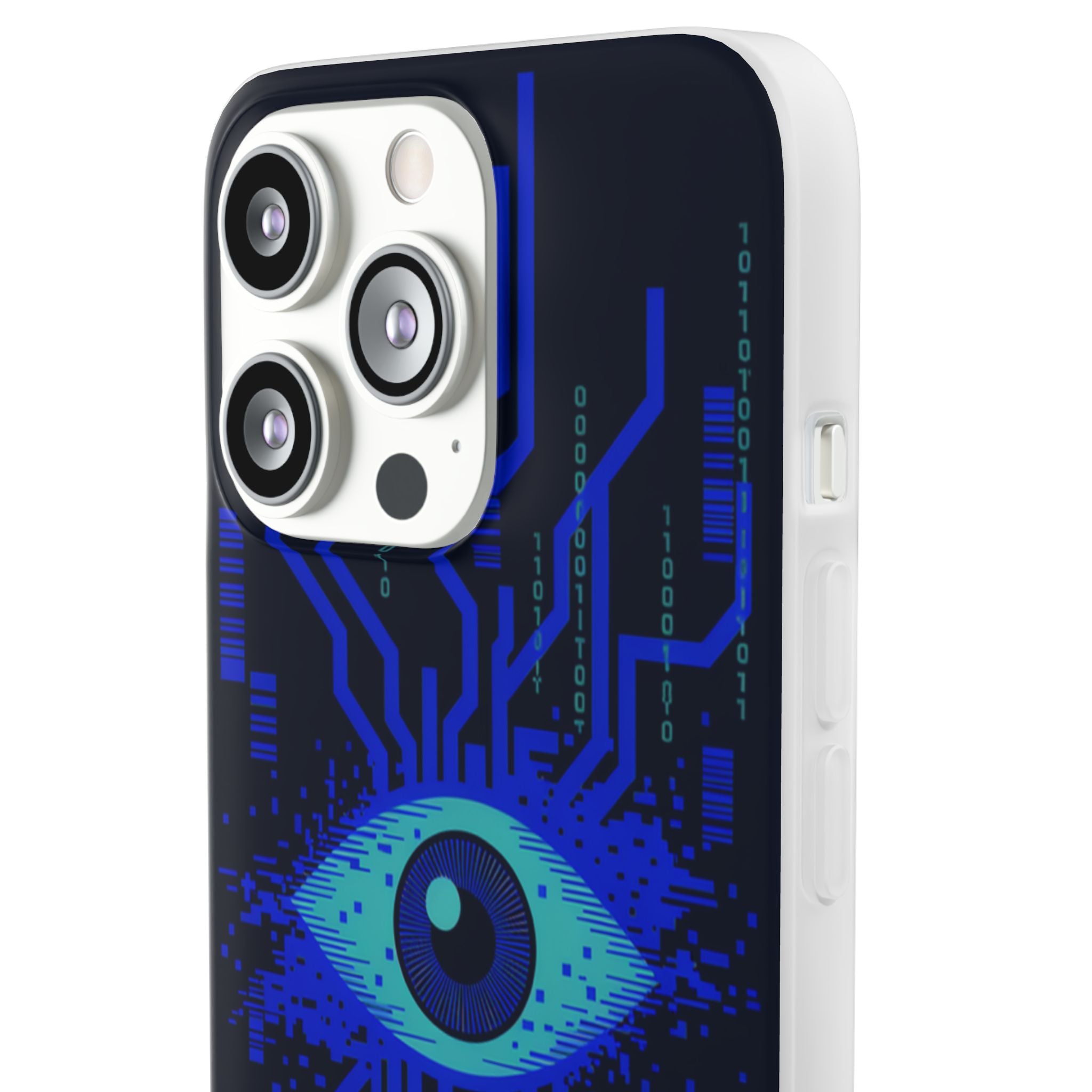 CipherCore Retinal Scan Flexi Phone Case | Digital-Era Identity Accessory