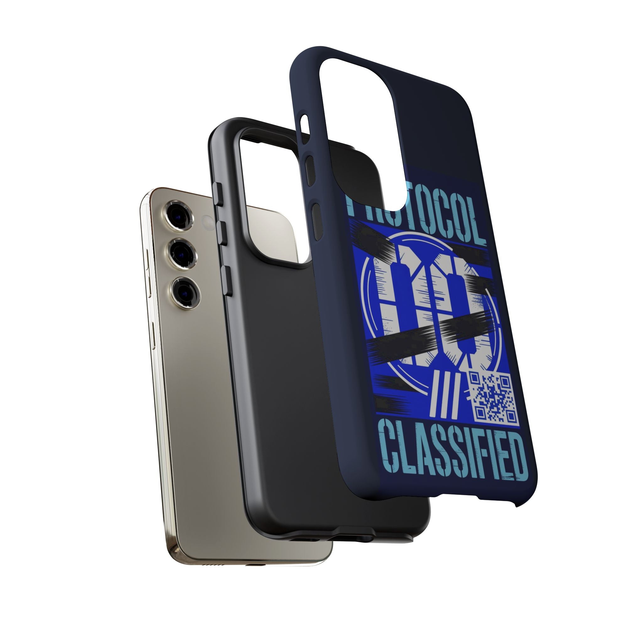 CipherCore Redacted Dual-Layer Phone Case | Digital-Era Identity Accessory