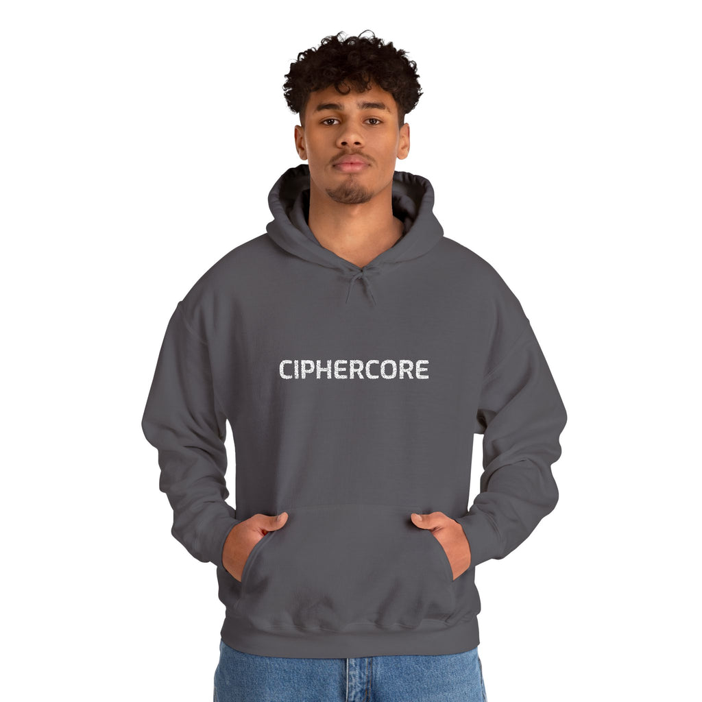 CipherCore Embroidered Wordmark Hoodie | Digital-Era Identity Wear