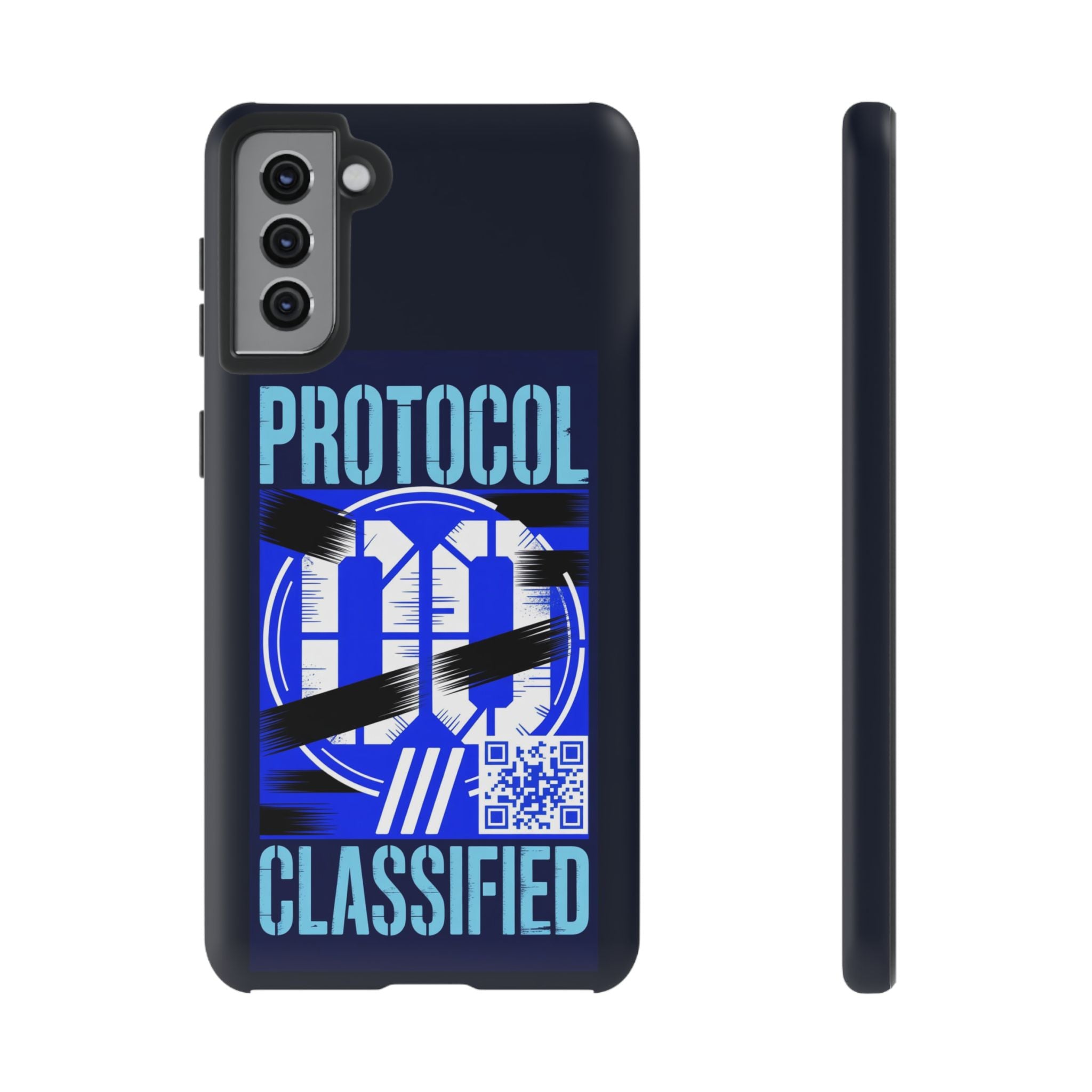 CipherCore Redacted Dual-Layer Phone Case | Digital-Era Identity Accessory
